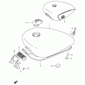 Схема вузла: Паливний бак для Suzuki VS800 Intruder 800