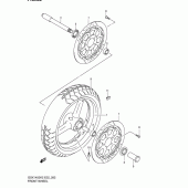 Схема вузла: Переднє колесо Suzuki GSX1400