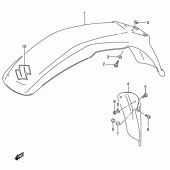 Схема вузла: Переднє крило (Model k2/k3/k4/k5 e6, e24) для Suzuki DR200 DR200SE