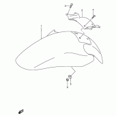 Схема вузла: Переднє крило (Model p/r) для Suzuki RF600