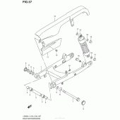 Схема узла: Задний рычаг (Маятник) для Suzuki LS650 Boulevard S40