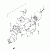 Схема узла: Воздушный фильтр для Suzuki TS200