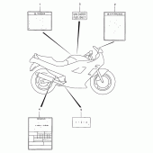 Схема вузла: Наклейки для Suzuki GSX750 Katana