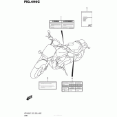 Схема вузла: Інформаційні наклейки (Vzr1800Bzl7 E28) для Suzuki VZR1800 Boulevard M109R BOSS
