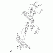 Схема вузла: Рульова траверса для Suzuki RMX250