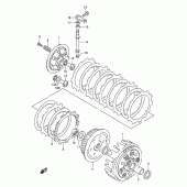Схема узла: Сцепление для Suzuki DR350