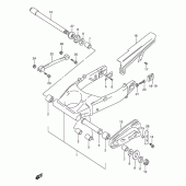 Схема узла: Задний рычаг подвески для Suzuki GSX-R600
