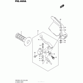 Схема вузла: Ліва ручка керма для Suzuki DR650 DR650SE