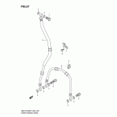Схема узла: Передний тормозной шланг для Suzuki GSX-R1000