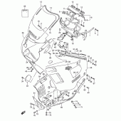 Схема узла: Облицовочные элементы (Model j) для Suzuki GSX600 Katana