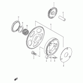 Схема узла: Привод стартера для Suzuki TU250