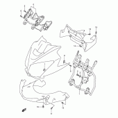 Схема вузла: Кронштейн переднього обтічника (Model k4/k5/k6) для Suzuki DL1000 V-Strom