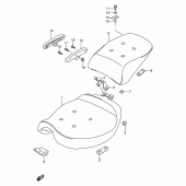 Схема вузла: Сидіння (Model t e22) для Suzuki VS1400 Intruder 1400