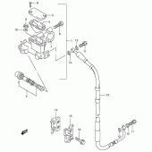 Схема узла: Передний тормозной цилиндр (Model x/y) для Suzuki RM125