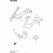Схема узла: Накладка топливного бака для Suzuki DR200 DR200S