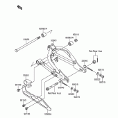 Схема вузла: Задній важіль (Маятник) для Suzuki DR-Z110