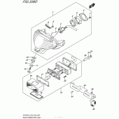 Схема вузла: Задній ліхтар (Stop-сигнал) (Sfv650Al5 E28) для Suzuki SFV650 Gladius