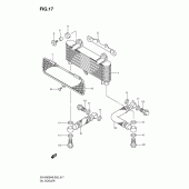 Схема узла: Масляный охладитель для Suzuki SV1000