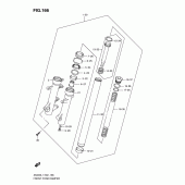 Схема вузла: Передня вилка (An400al1 e19) ​​для Suzuki AN400 Burgman (EU analogue of SkyWave)