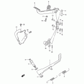Схема узла: Подножка & Задний тормоз для Suzuki VS800 Intruder 800