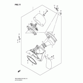 Схема узла: Воздушный фильтр для Suzuki RM-Z450