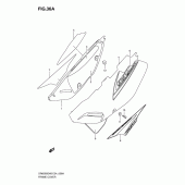 Схема вузла: Бічні панелі (Model k8/k9/l0) для Suzuki DR650 DR650SE