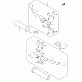 Схема вузла: Ручки керма (Model k5/k6) для Suzuki VL1500 Intruder C1500/Boulevard C90