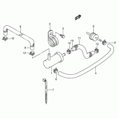 Схема вузла: Паливний фільтр для Suzuki AN400 Burgman (EU analogue of SkyWave)