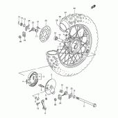 Схема узла: Заднее колесо для Suzuki TS125