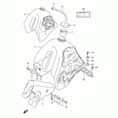 Схема узла: Топливный бак (Model n/p) для Suzuki DR350