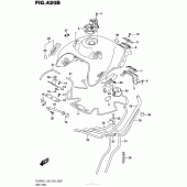Схема узла: Топливный бак (Dl650Al7 E03) (For Yvb,yww) для Suzuki DL650 V-Strom