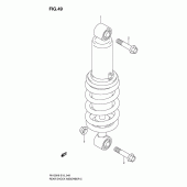 Схема вузла: Задній амортизатор для Suzuki RV125