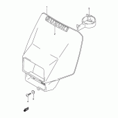 Схема узла: Накладка фары (Model k1) для Suzuki DR-Z250