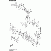 Схема узла: Копирный вал & Вилки & Вал переключения для Suzuki RM-Z450