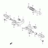 Схема вузла: Підніжки для Suzuki DR125