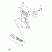 Схема узла: Передний тормозной цилиндр (Model j) для Suzuki GSX600 Katana