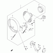 Схема вузла: Фара для Suzuki GZ250 Marauder