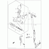 Схема узла: Передний тормозной цилиндр для Suzuki UC150 Epicuro