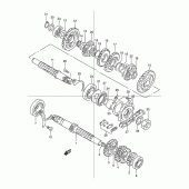 Схема узла: Трансмиссия для Suzuki TU125