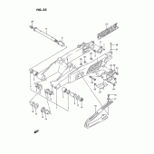 Схема вузла: Задній важіль підвіски для Suzuki RMX250
