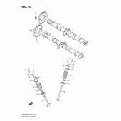 Схема вузла: Розподільний вал & Клапан для Suzuki GSF650 Bandit S