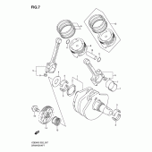 Схема вузла: Колінчастий вал Поршень для Suzuki VZ800 Intruder M800/ Boulevard M50