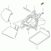 Схема вузла: Верхня коробка (Model x/y) для Suzuki AN400 Burgman (EU analogue of SkyWave)