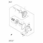 Схема вузла: Водяний насос для Suzuki GSF650 Bandit