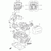 Схема вузла: Головка циліндра (Rear) для Suzuki VL125 Intruder LC