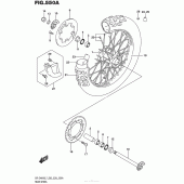 Схема узла: Заднее колесо для Suzuki DR-Z400 DR-Z400S