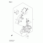 Схема узла: Дроссельная заслонка для Suzuki DR125