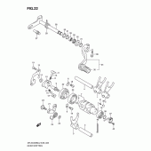 Схема вузла: Копірний вал & Вилки & Вал перемикання для Suzuki DR-Z400 DR-Z400SM
