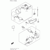Схема узла: Поворотники для Suzuki TU250