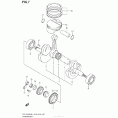 Схема узла: Коленчатый вал & Поршень для Suzuki DR-Z400 DR-Z400SM